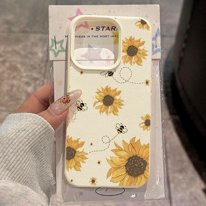 Abelha de girassol para iPhone 7 8 12 13 14 15 16 17 PRO PROMAX PLUS AIR 16E 17AIR X XS XR XSMAX