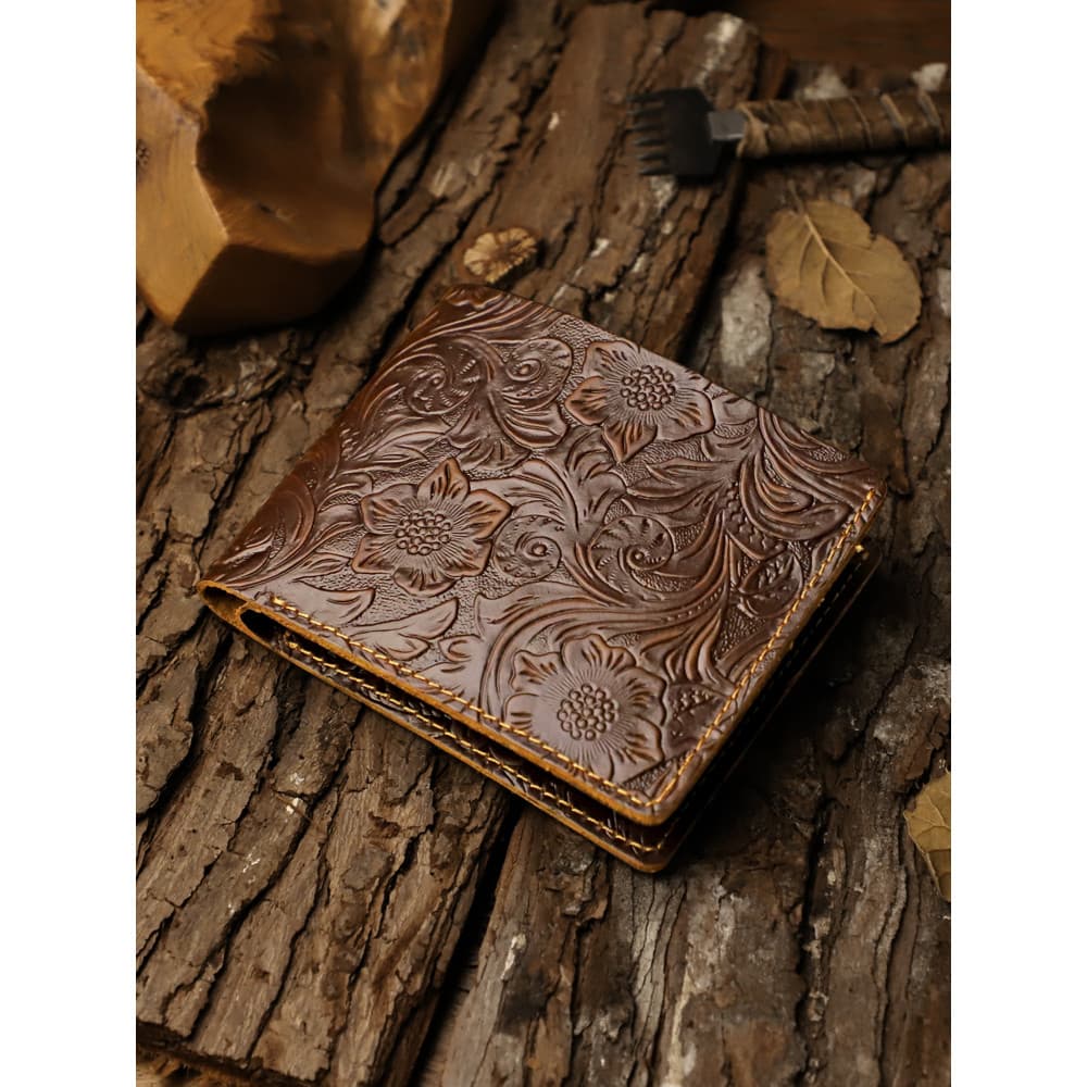 Carteira artesanal Original masculina Horizontal Retro couro genuíno carteira feminina primeira camada cavalo louco cour