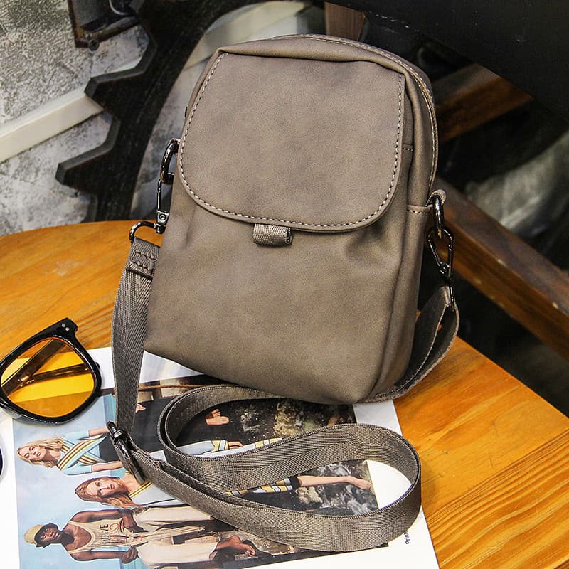 Bolsa de telefone móvel masculina novo estilo Retro juventude simples Casual pequena bolsa de ombro Street Wear moda mas