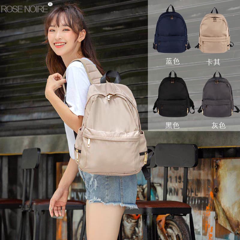 Rose Noire 2025 Novo Estilo Oxford Pano Mochila All-Match Simples Casual Mochila Estudante Bolsa Escolar
