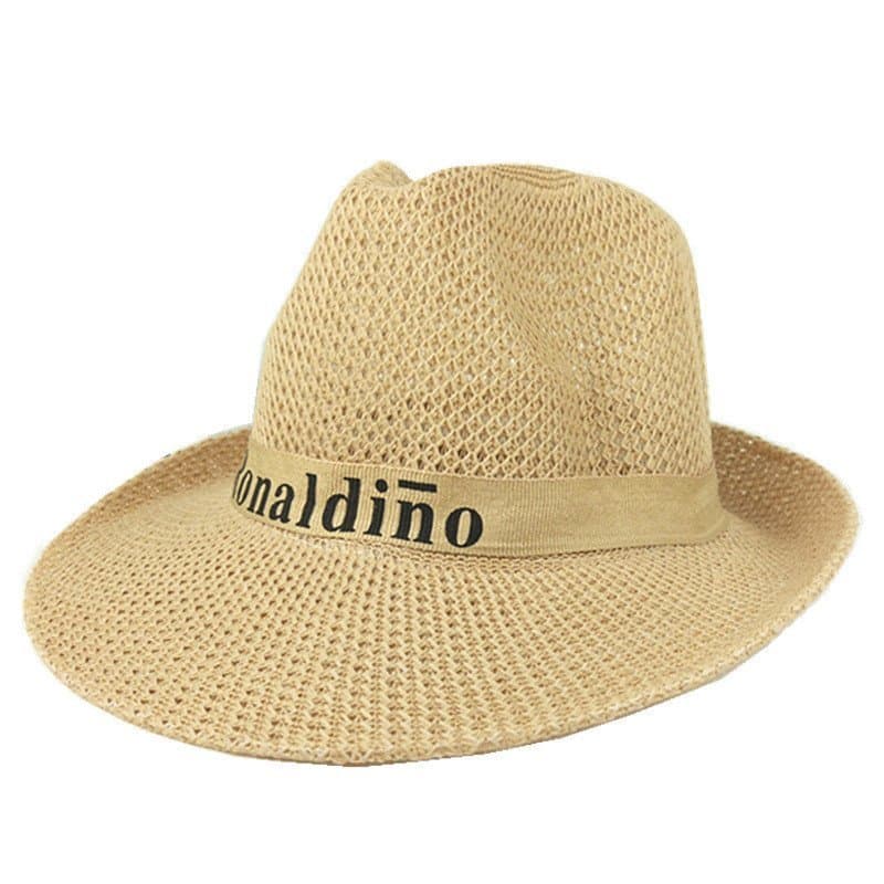 Chapéu de palha masculino para proteção solar no verão, chapéu de praia, proteção solar para homens e mulheres, chapéu d