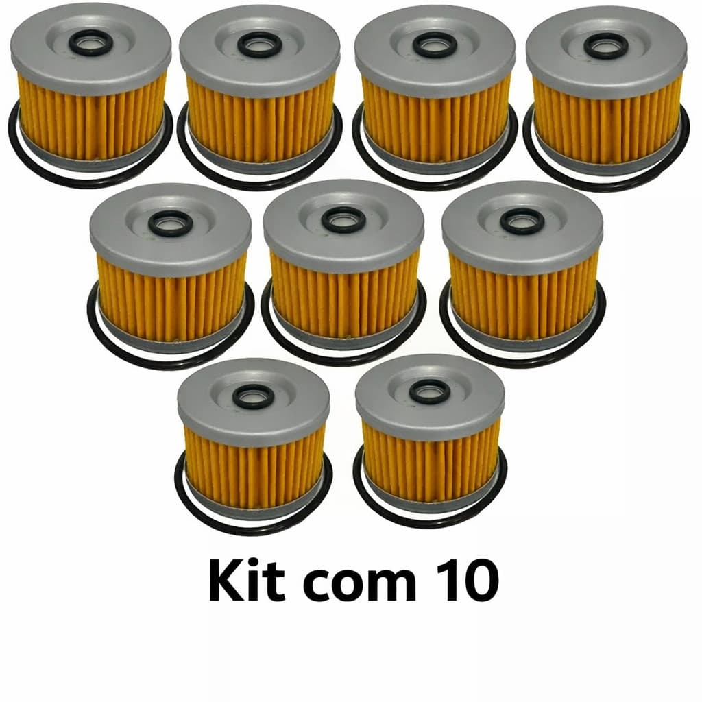 10x Filtro De Óleo Honda Cbx 250 Twister Cb300 Xr 250 Xre 300 CB 250f (C/Anel Oring)