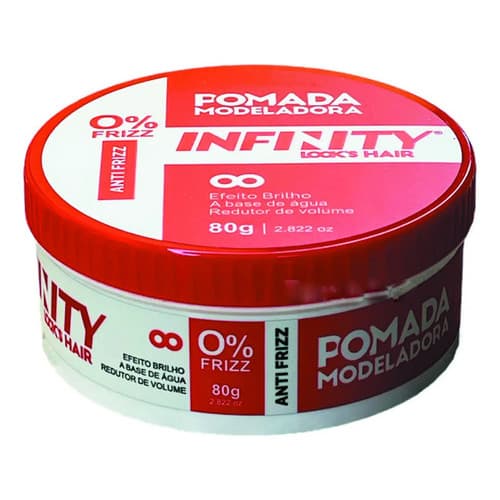 Pomada Para Cabelo Modeladora Cera Infinity 160g Look'shair 1 Pomada Vermelha