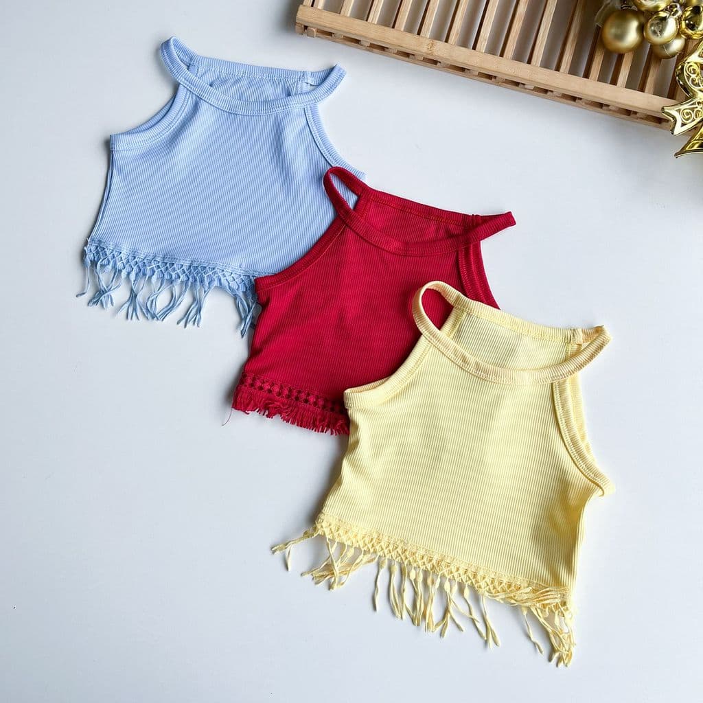 BLUSA INFANTIL REGATA CANELA COM FRANJA 2 A 10 ANOS