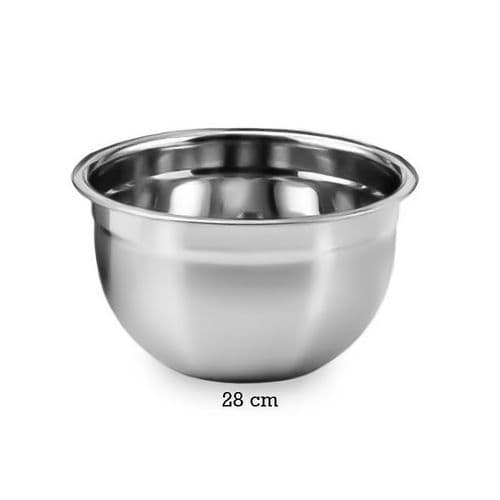 Tigela Bowl Inox 28cm Multiuso Profissional Cozinha Bolo Salada Confeitaria Apoio