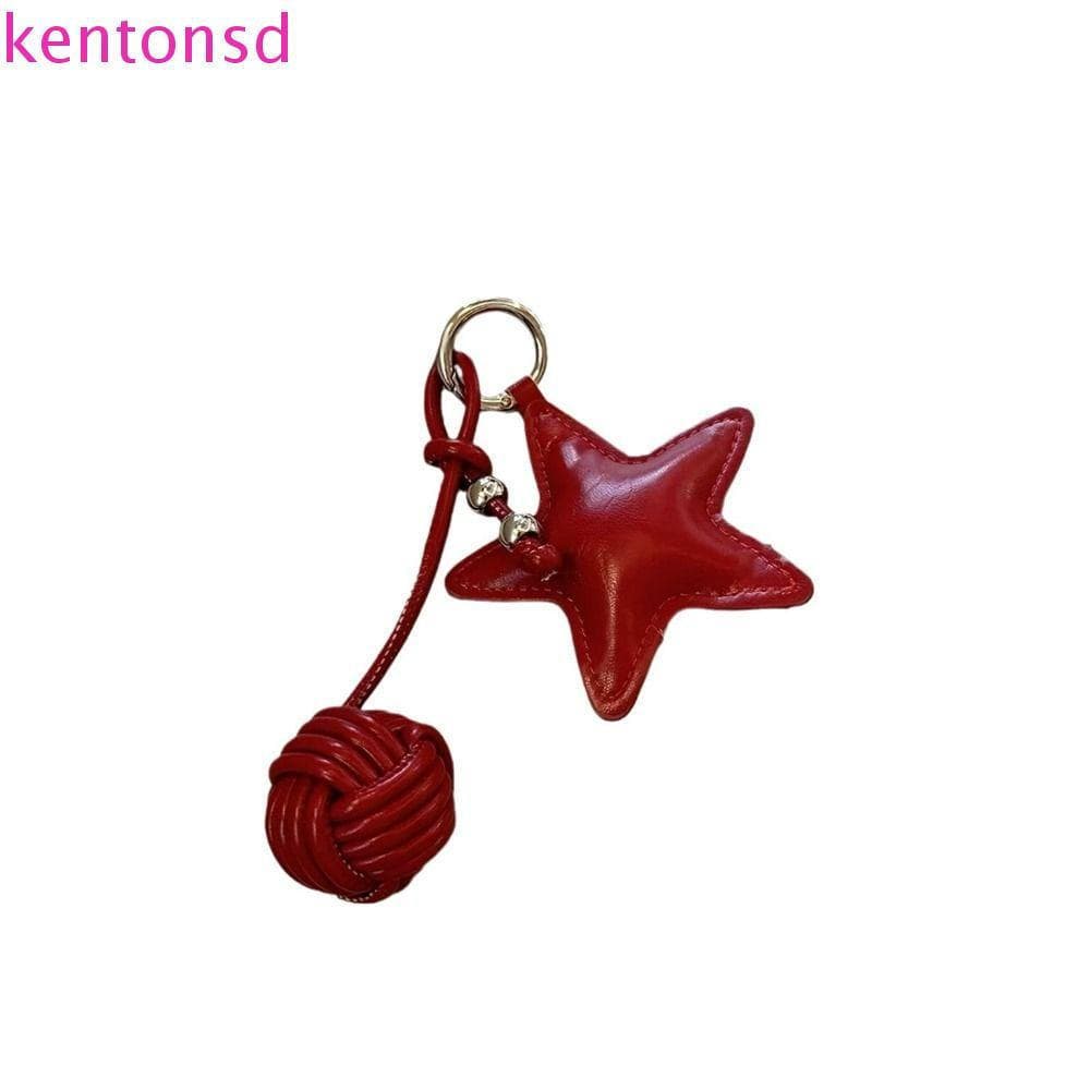 Chaveiro de Estrela em Couro PU Kington com Pendente de Telefone Criativo Tecido VQX0
