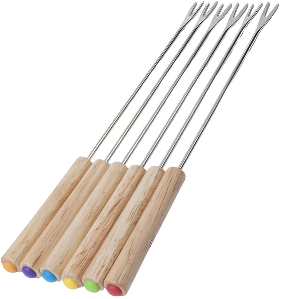 Garfo Para Fondue E Petisco 6 Peças Beli Brinox Aço Inox Jantar Amigos Mashmallow Morango Brigadeiro Carne