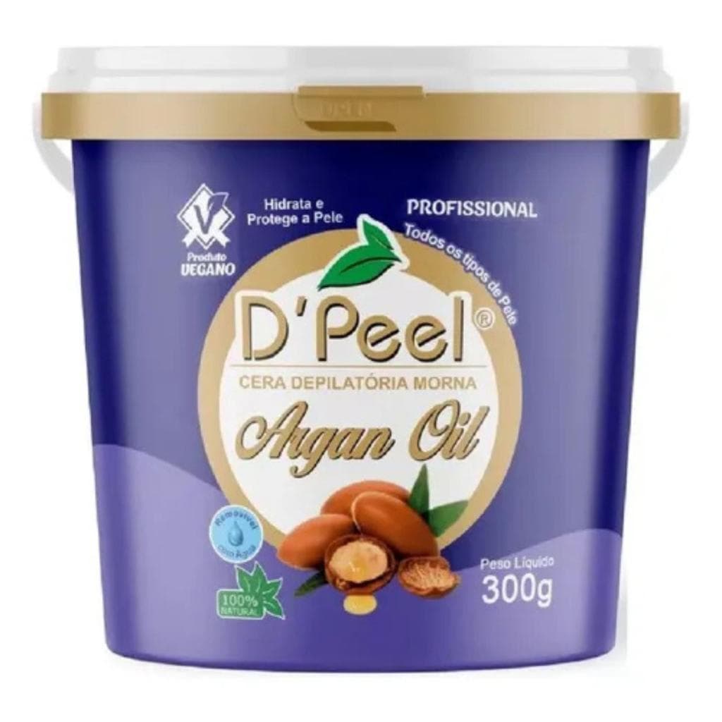 D´Peel - Cera Depilatória Profissional Morna 300g - Argan - Reds