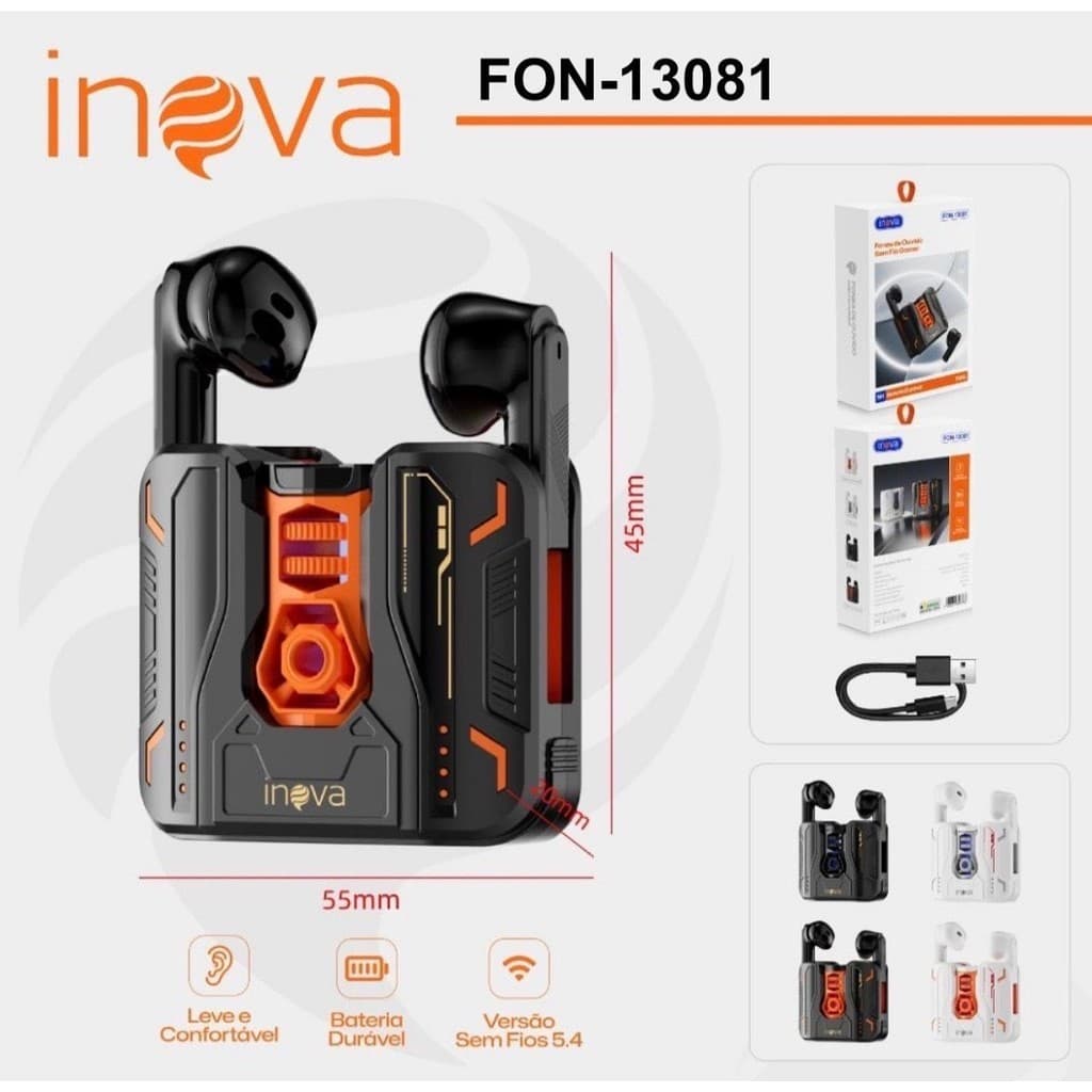Inova Fone De Ouvido Sem Fio Bluetooth