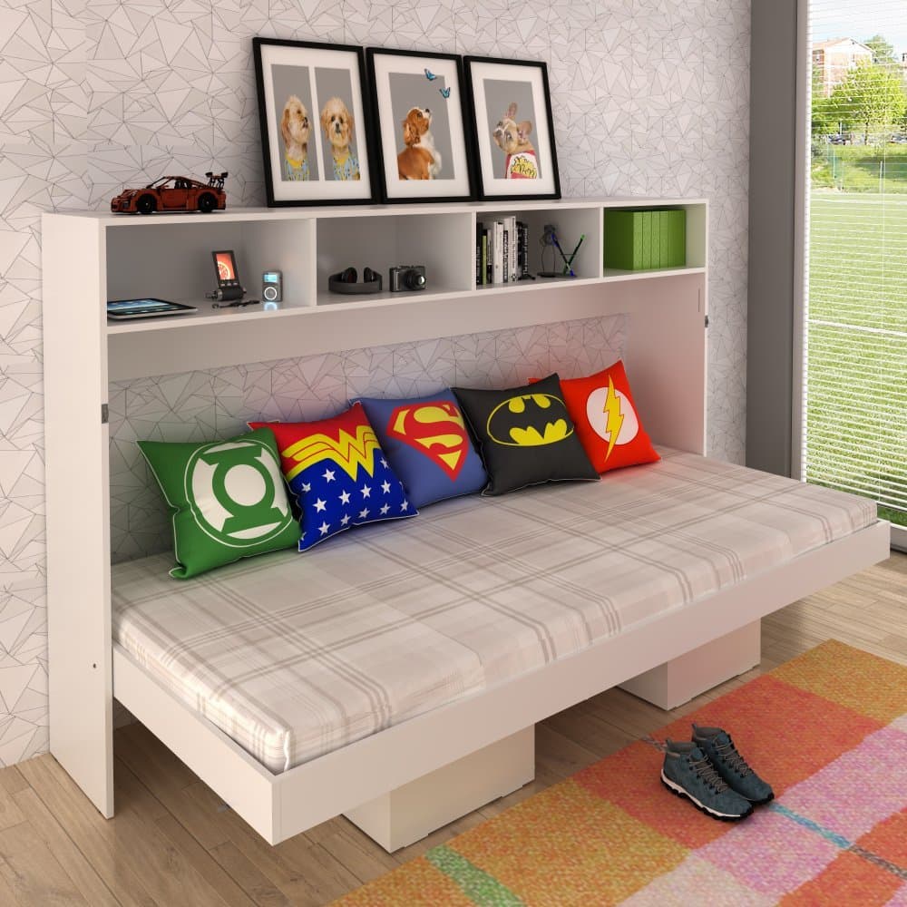 Cama Articulada Solteiro Nichos Branco