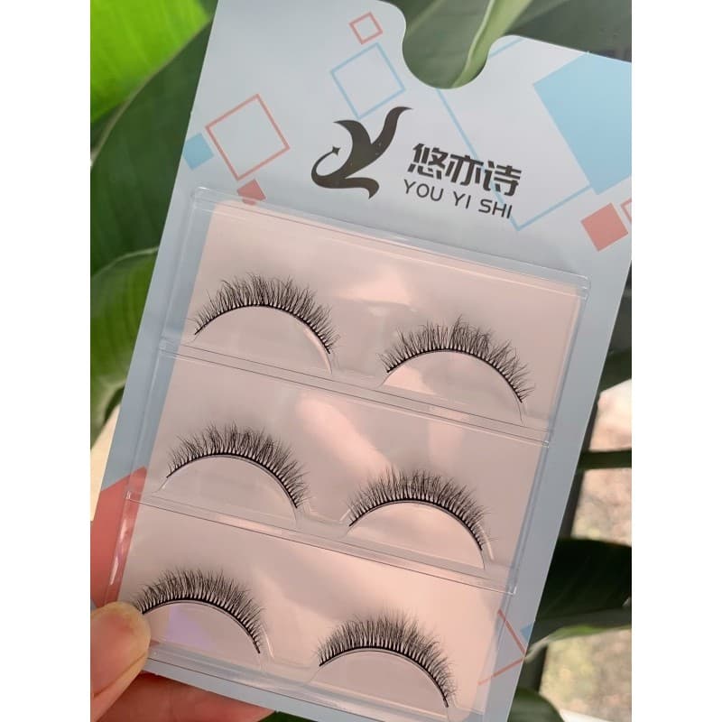 You Yishi A02 simulação 3D Natural cílios postiços haste dura bagunçado cruz sem Yan maquiagem Nude cílios grandes