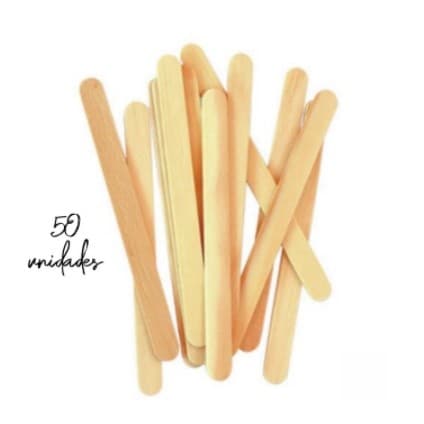 Palito de Madeira para Picolé Especial- Kit com 50 unidades - Resina Epóxi | Artesanato