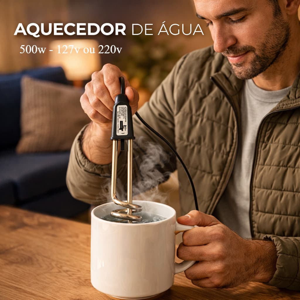 Aquecedor Ebulidor De Água Elétrico Portátil Rabo Quente 500 Watts Mergulhão StarTools