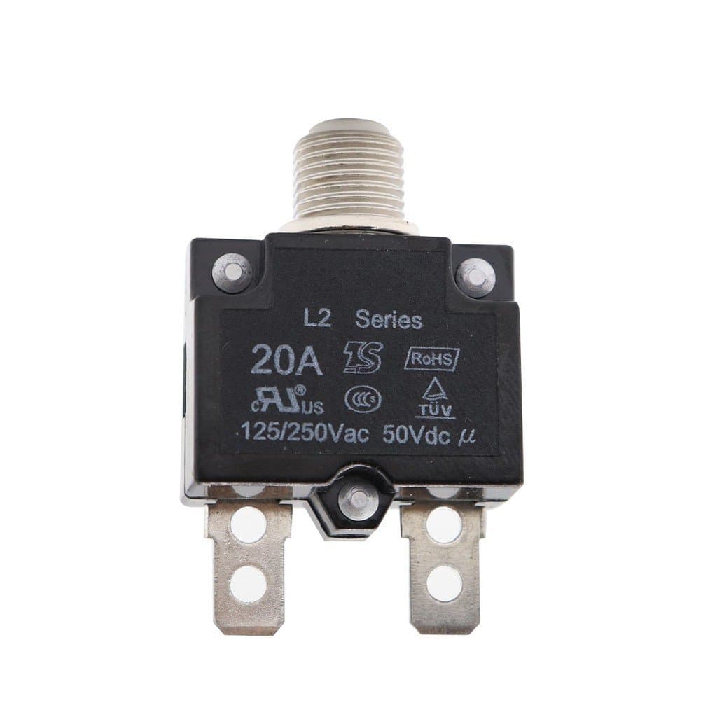 Protetor de sobrecarga L2 em estoque 5A/10A/15A/20A/30A, disjuntor reajustável, proteção contra sobrecorrente DC50V.