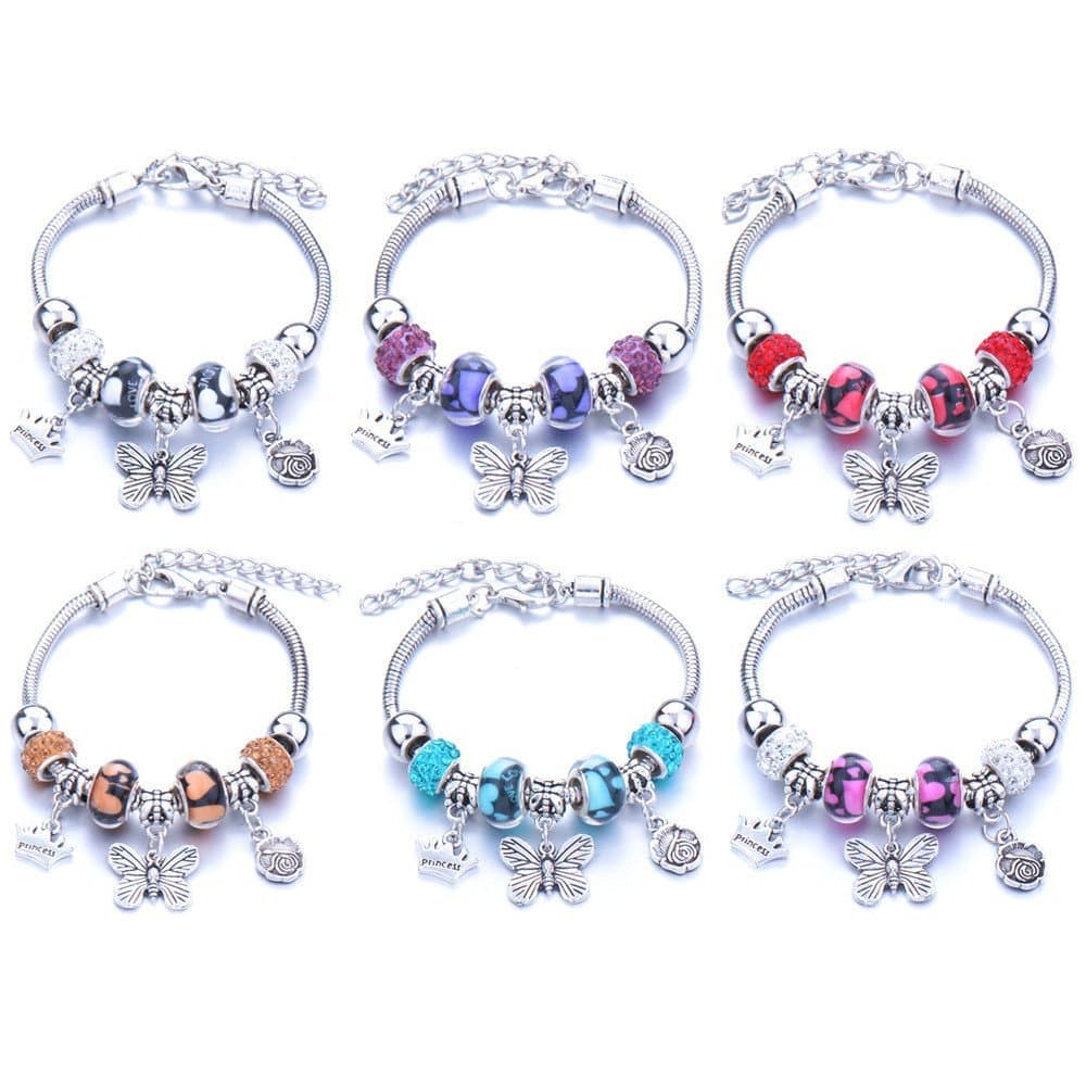 2026 Nova Pulseira Feminina de Contas para Atacado, Joia Popular Europeia e Americana, Bracelete Ajustável de Aço Inoxid