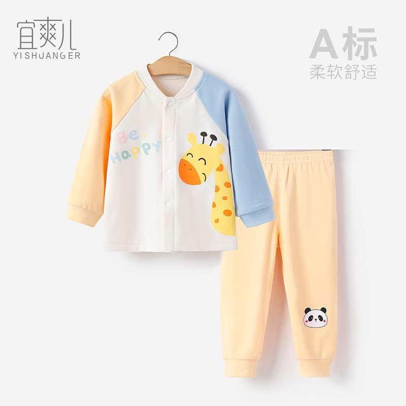 Bebê outono roupas conjunto de veludo alemão crianças roupa interior do bebê meninos calças compridas pijamas manter que