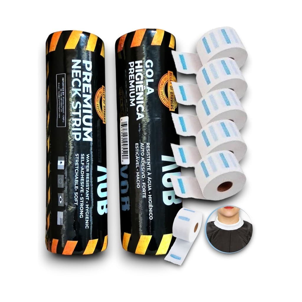 GOLA HIGIENICA BARBEARIA - 2 PACOTES - 10 ROLOS - ALLEY OF BARBERS ORIGINAL
