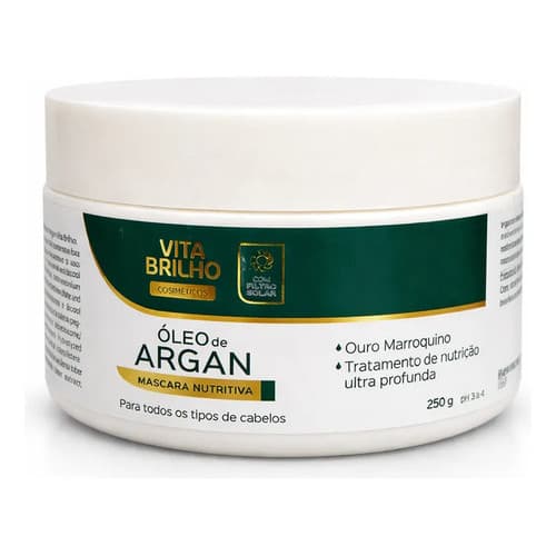 Máscara Capilar Óleo De Argan Reconstrução e Hidratação Profissional Ultra Concentrado 250g