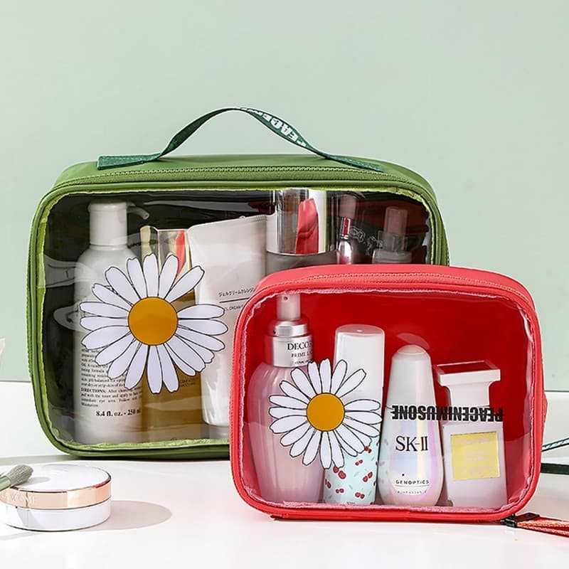 Saco cosmético portátil de grande capacidade Super quente ins High-End passeio viagem transparente pequeno saco de higie