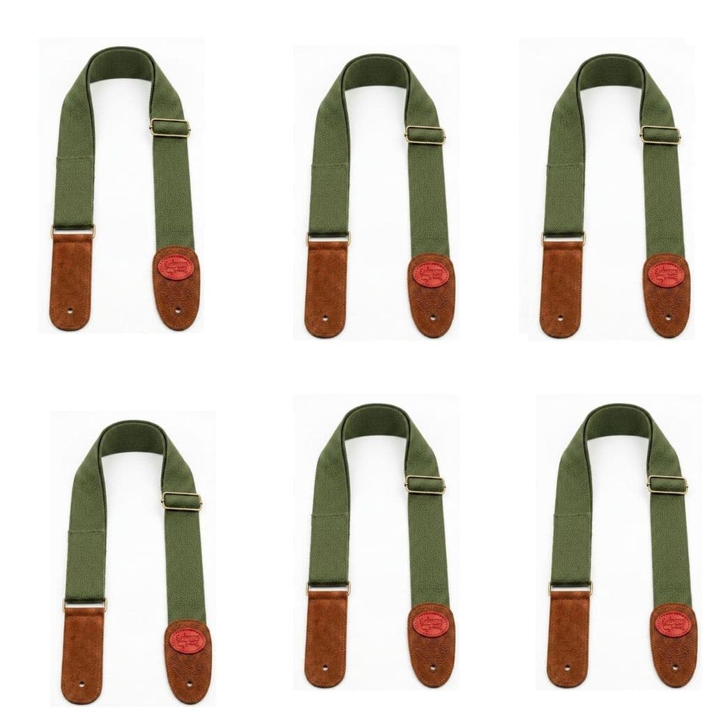 Correia Kit 6 Violão Nylon Luxo Verde Militar