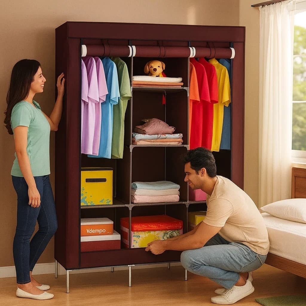 Roupeiro Organizador Guarda Roupa Cômoda Compartimentos Camisa Calça Blusa Toalga Guarda Móvel Caixa