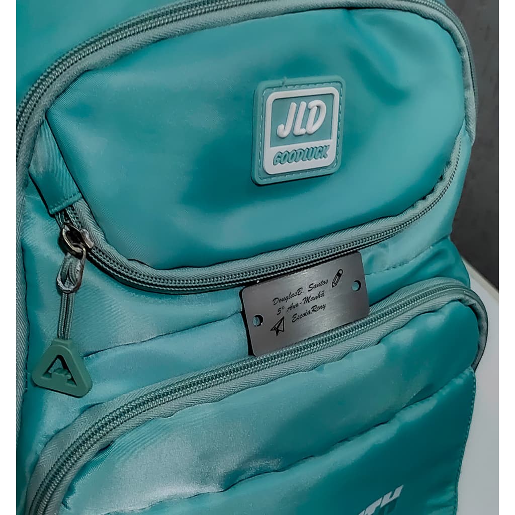 5 Und Placa Para Identificação De Mochila Mala Estojo Bolsa Aço Inox Personalizado
