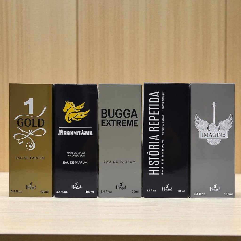 Perfume masculino kit com 05 unidades |com 100ml cada | as fragrâncias mais desejadas