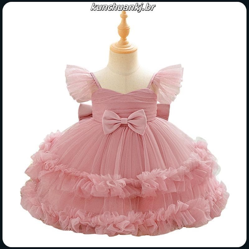 MQATZ Arco 12 Meses Vestido Da Menina Do Bebê Para Crianças Roupas Rendas Princesa Tutu Vestidos Recém-Nascidos L3060XZ