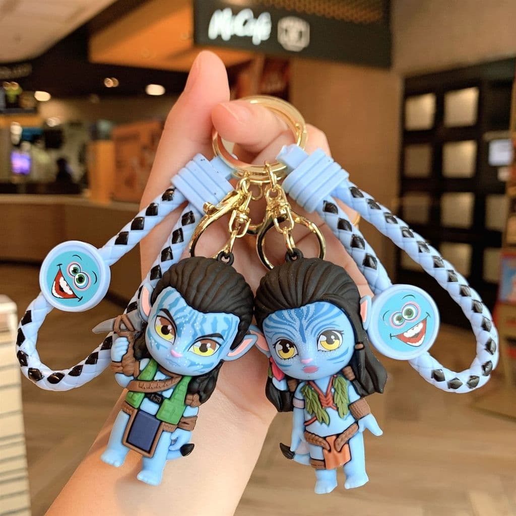 Mascote Avatar chaveiro silicone | Figura 3D criativa, enfeite bolsa, presente para fãs e colecionadores