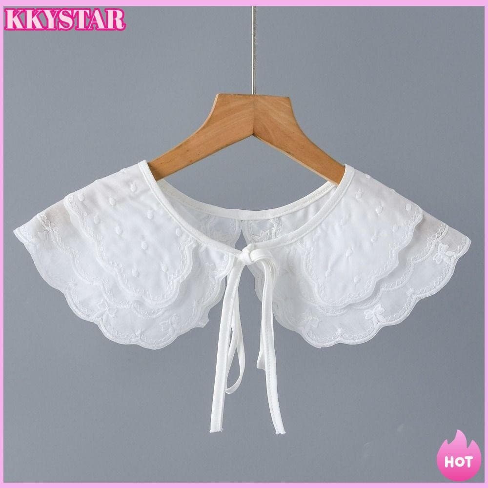 Colar Falso KKXYSTAR , Gola Falsa Destacável De Algodão DIY , Meia Camisa De Lapela Feminina E Meninas
