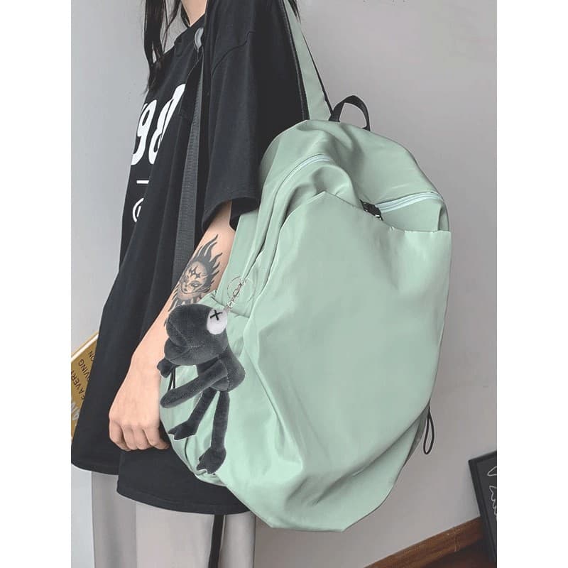 Mochila escolar feminina, bolsa de viagem leve para estudantes universitários, japonesa, simples, Casual, masculina, gra