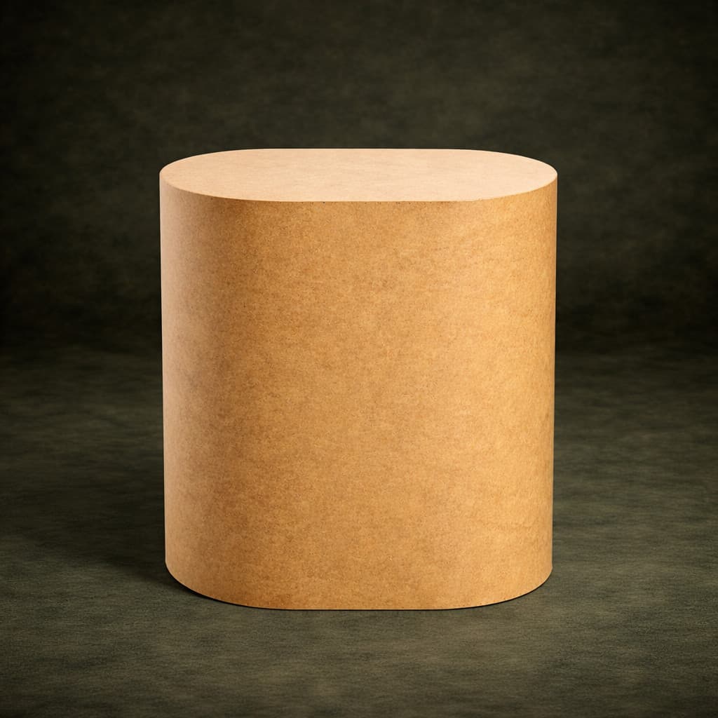 Mesa Oval Média Cilindro Festa Novidade Mdf Premium Cru Festas