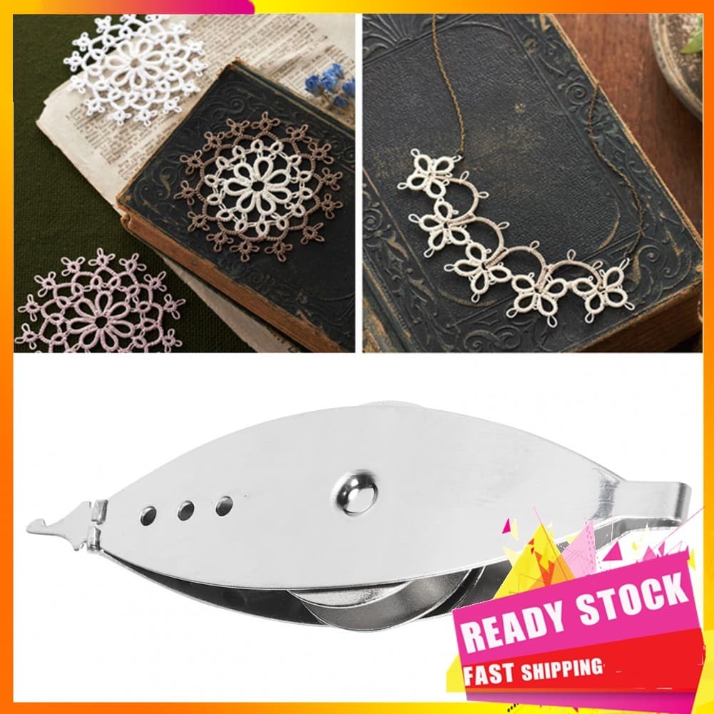 Gfgfgfgg Pssopp Metal Ferro Tatting Bobina Ferramenta de tricô para fabricação de padrões de costura