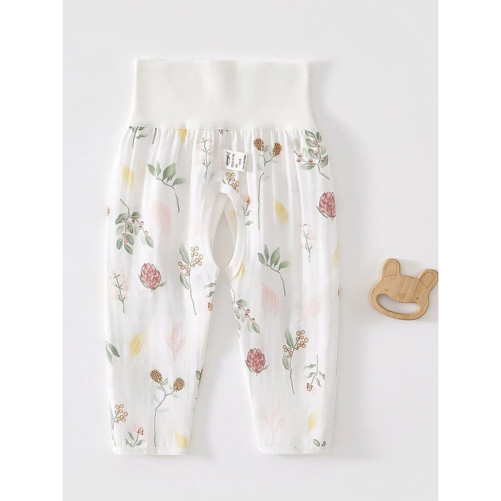 Verão bebê barriga proteção casa calças proteção da barriga calças pijama