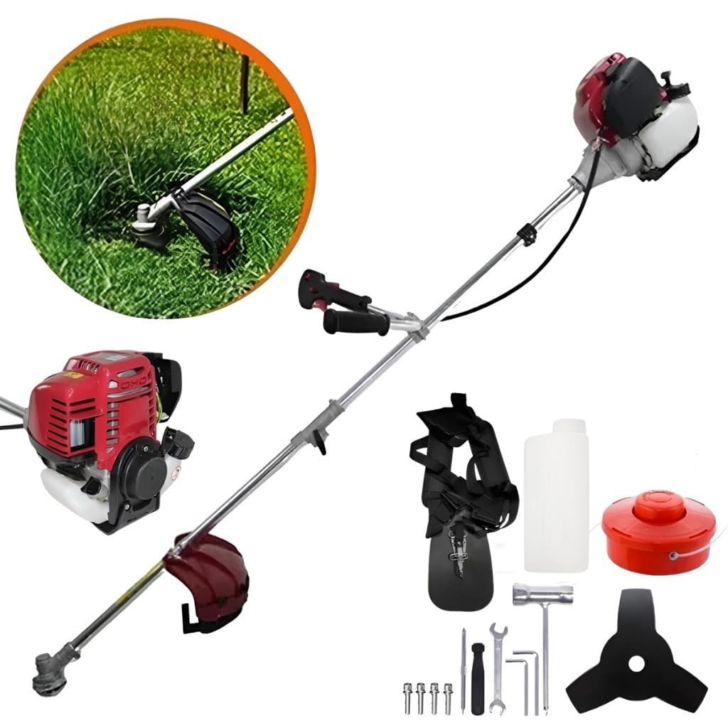 Roçadeira 4 Tempos Profissional 63cc 3HP a Gasolina – Motor Bipartido Multifuncional de Alta Potência