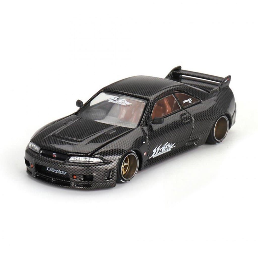 Mini GT x Kaido House KHMG116 1/64 NISSAN SKYLINE-R R33 Carbono Ativo Modelo De Escada DIECAST