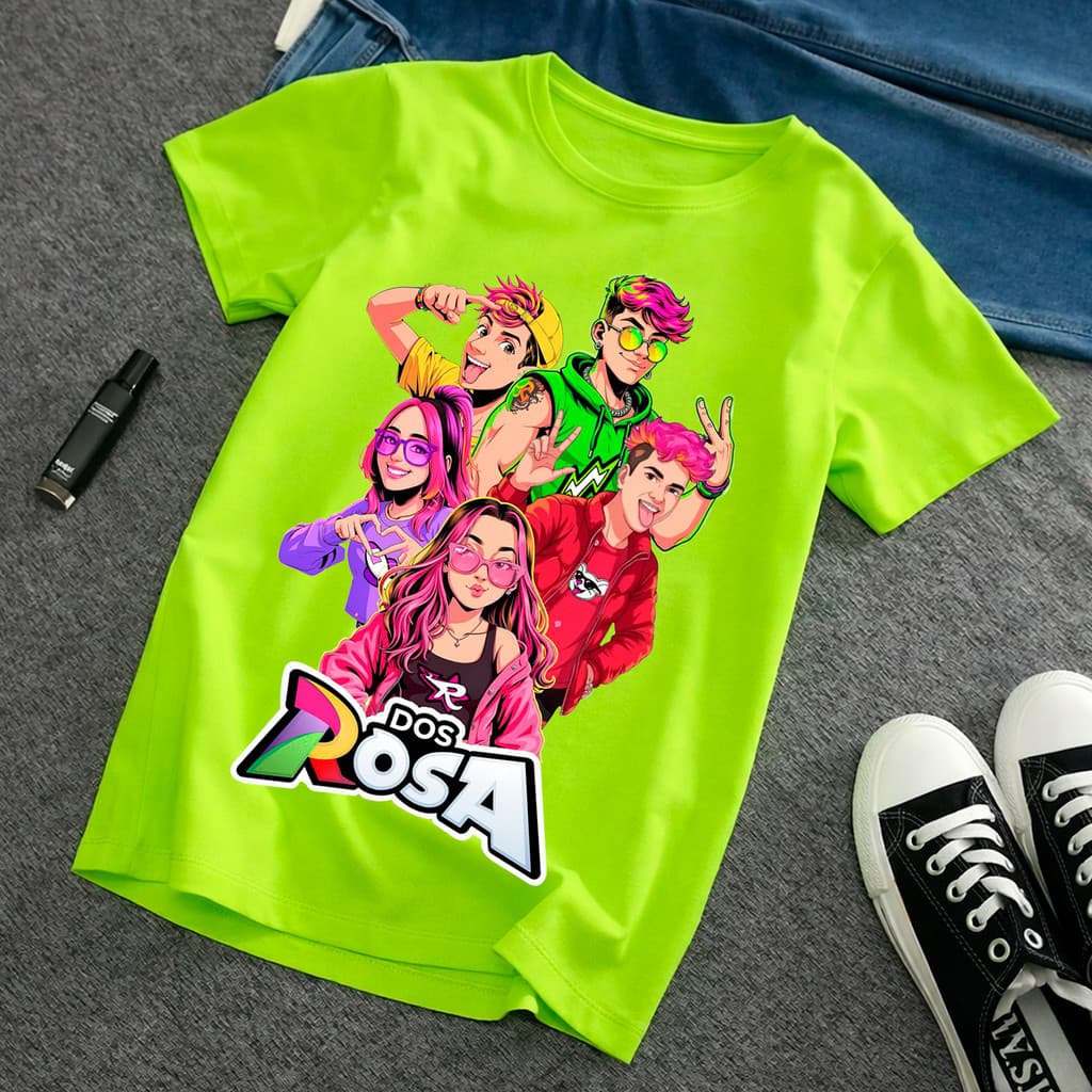 Camiseta Feminina Masculina Unissex para Jovens e Crianças Grupo Emilly Vick- Ketlen, Void, Leozin, Robson e Emili Vick