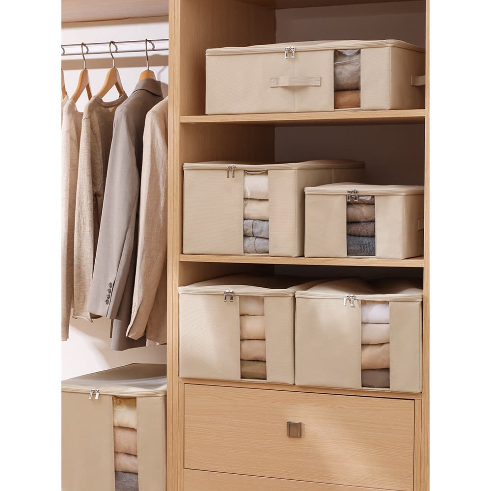 Caixa de armazenamento de roupas de guarda-roupa dedicada caixa de armazenamento de roupas organizador doméstico cesta d