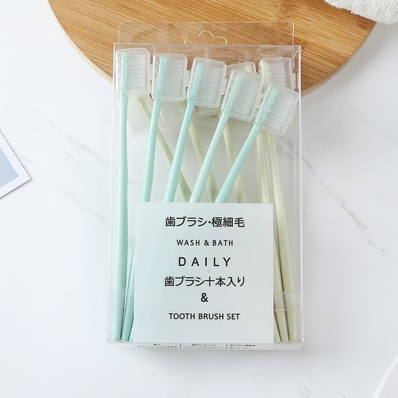 10 escovas de dentes pacote familiar casal cerdas macias estilo japonês escova Interdental pacote de combinação feminino