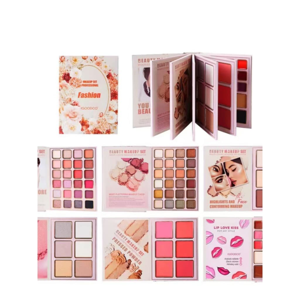 Portátil 84 cores seis camadas livro sombra perolado fosco Blush alto brilho reparação COS multifuncional paleta de maqu