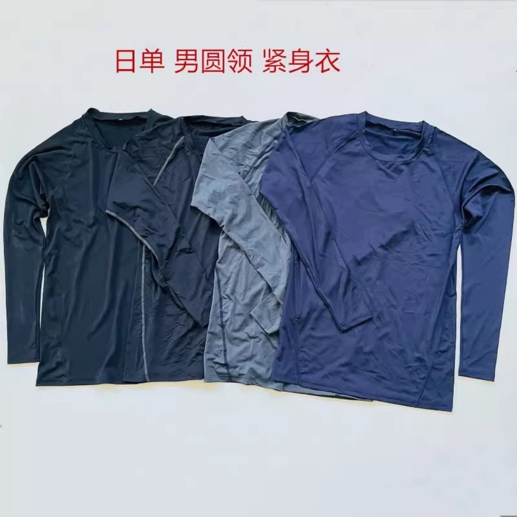 Calças de comércio exterior masculinas de manga comprida esportes correndo de secagem rápida de manga comprida roupas de