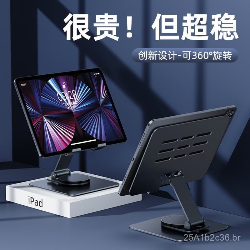 Suporte para Tablet em Liga de Alumínio, Suporte de Mesa para Telefone, Atacado, Suporte de Metal para iPad, Streaming a