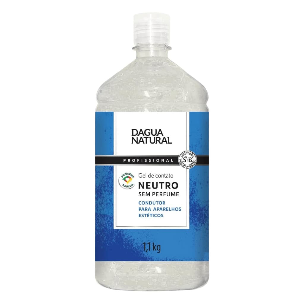 Dagua Natural Gel Neutro Sem Perfume Profissional Condutor para Aparelhos Estéticos Contém 1,1Kg