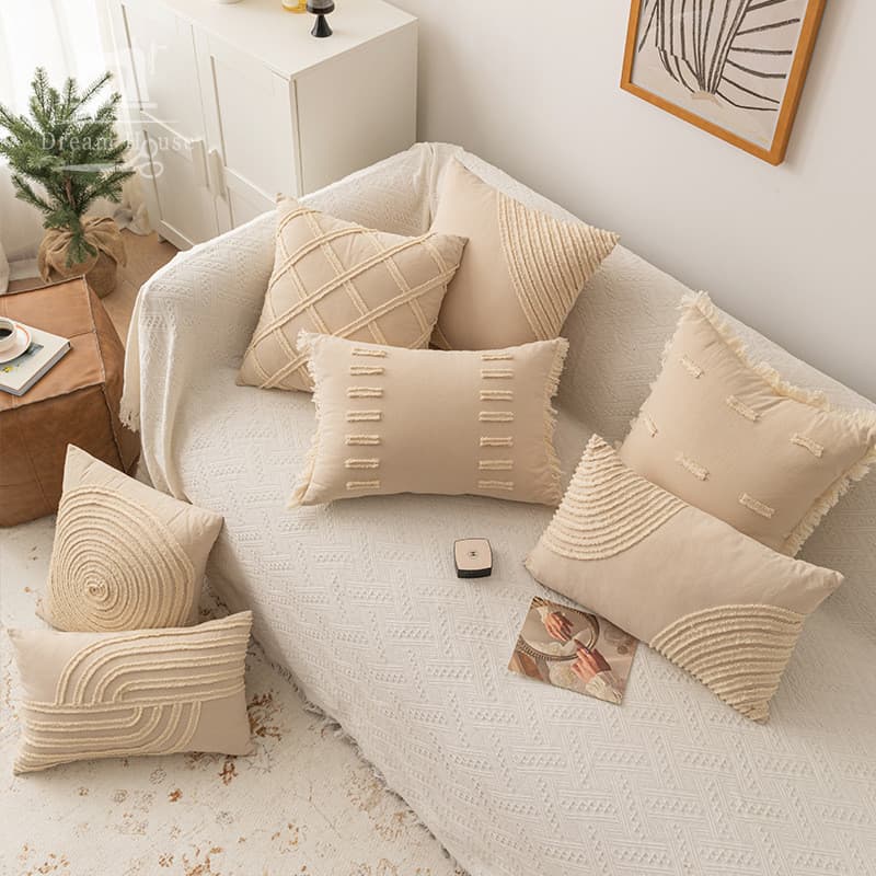 Moderno simples estilo silencioso travesseiro japonês simples lombar travesseiro sala de estar sofá fronha travesseiro a
