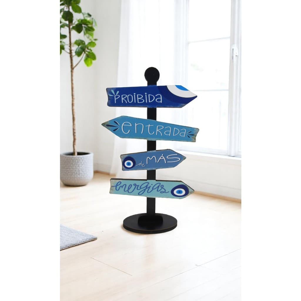 Placa Decorativa de Mesa Seta Display Direção Diversos Modelos