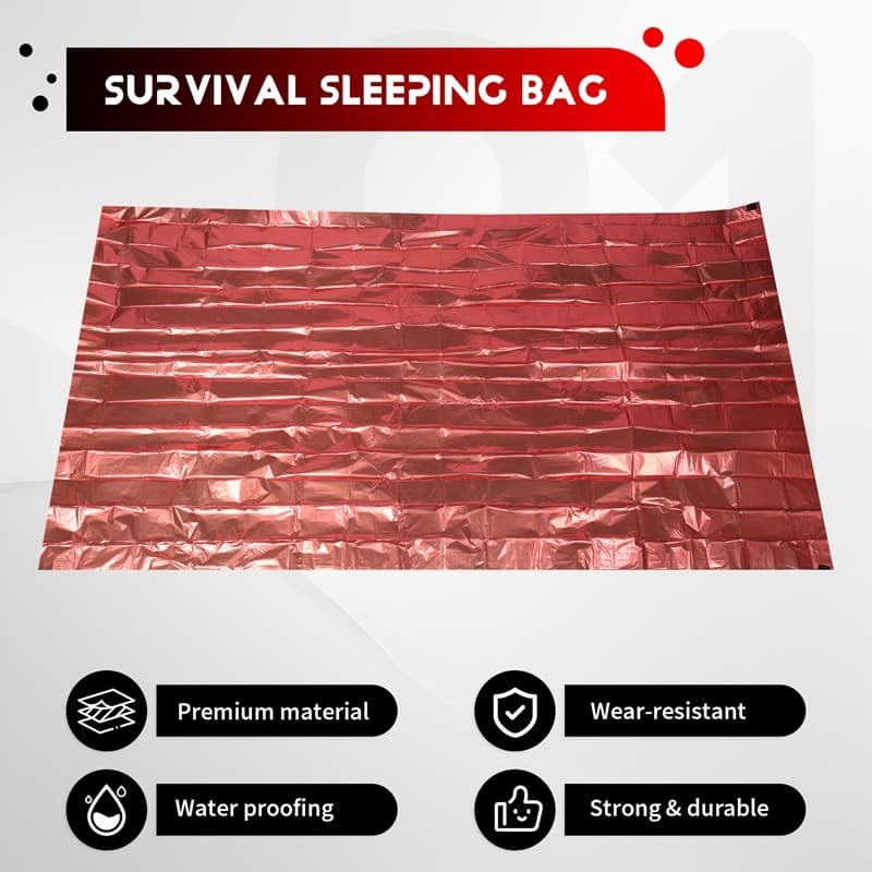Saco De Dormir De Emergência Para 2 Pessoas , Sacos Sobrevivência , Térmico De Bivy , Cobertor Acampamento E Caminhada