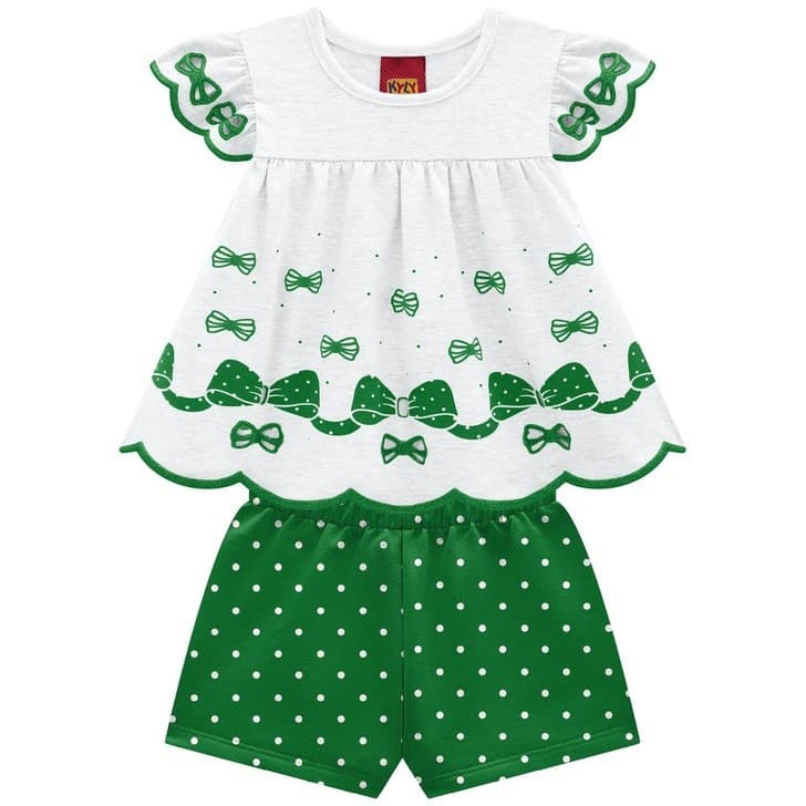 Conjunto Kyly - Lacinhos Verdes
