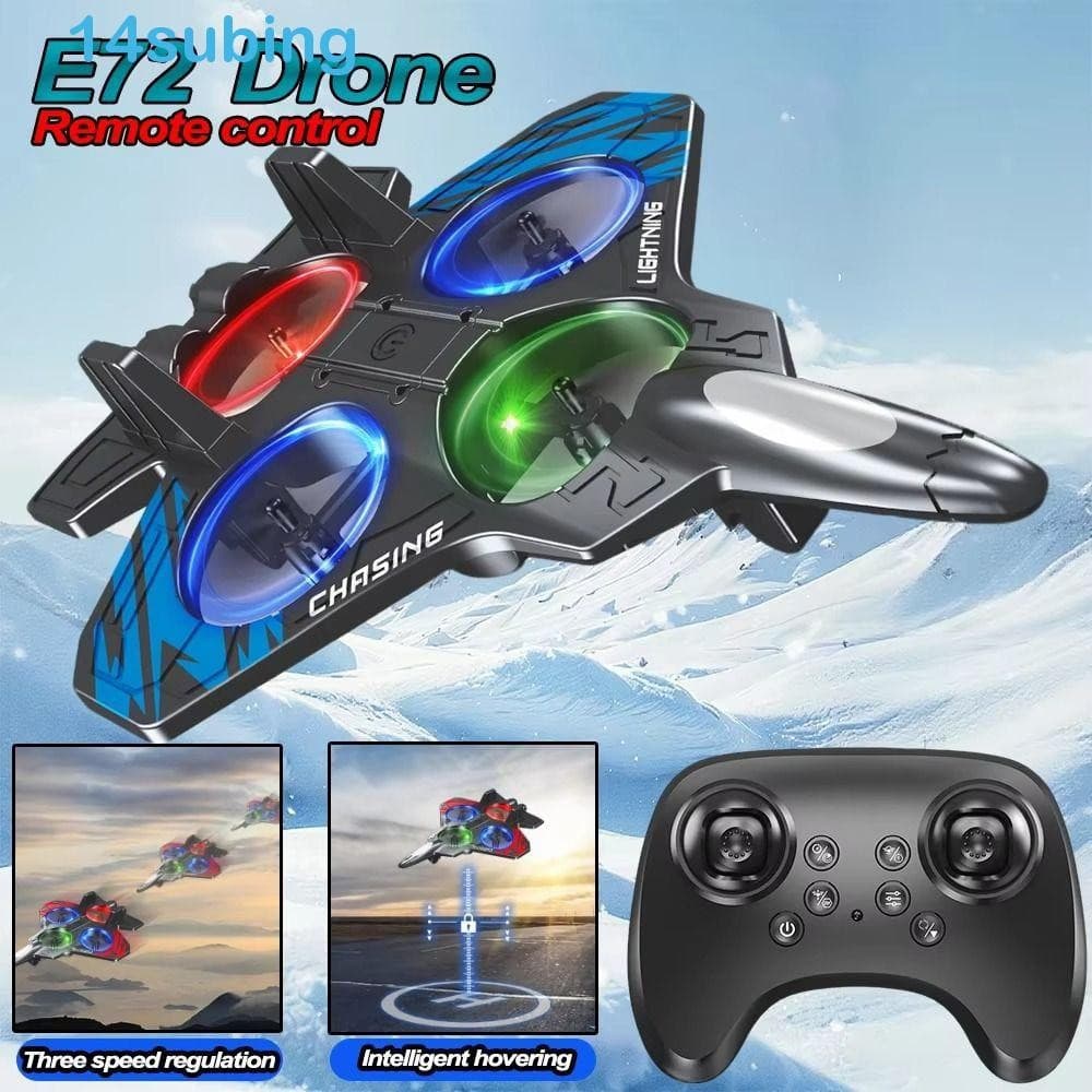 SUBING Brinquedo De Helicóptero De Quatro Motores , Lutador De Espuma Com Controle Remoto 2.4G Stunt EPP , Luz