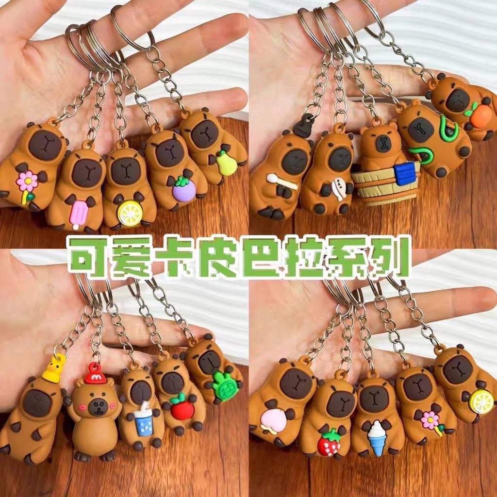 Kit 12/24 Unidades Chaveiro Capivara Fofo emborrachado Pingente Presente Lembrancinha