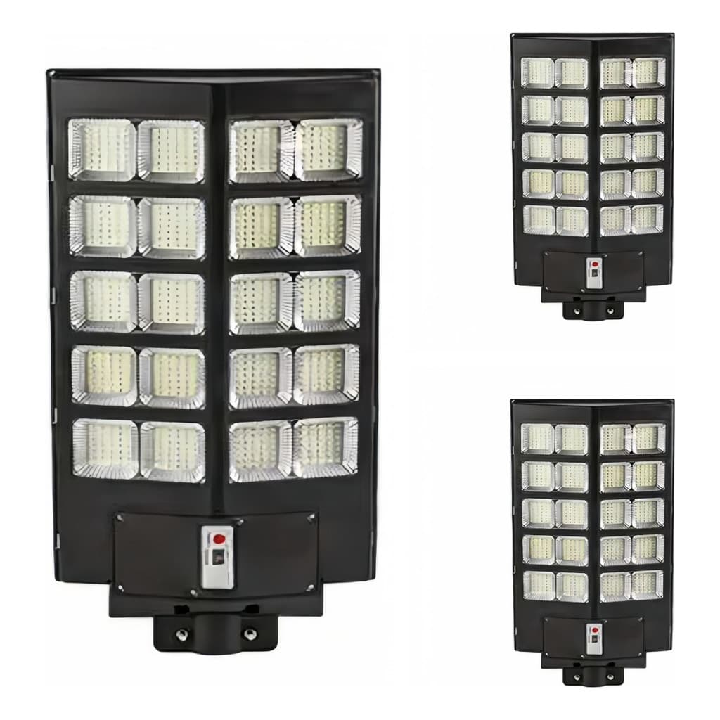 Luminaria Publica Solar  1000w  Branco Frio Cor Preto